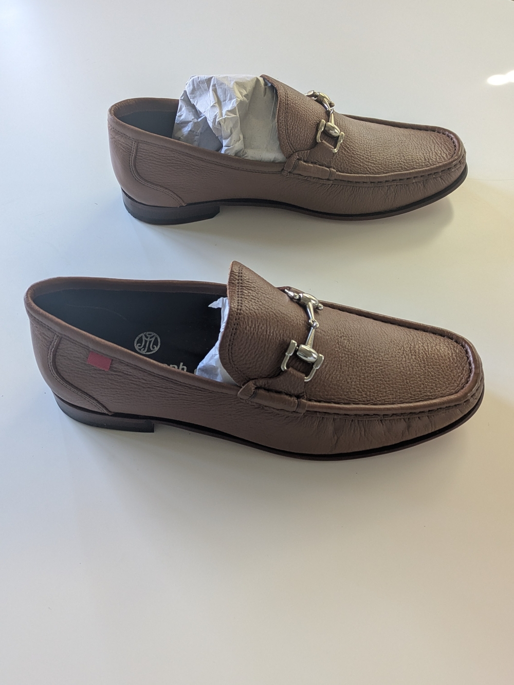 Men's Leather Bit Loafers in Congac